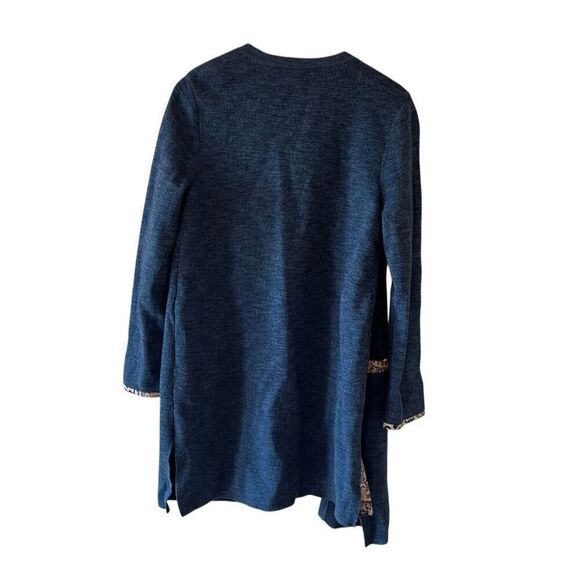 Chico’s Cardigan Leopard print paisley Size 1 women’s  medium sweater winter swe - Picture 3 of 7